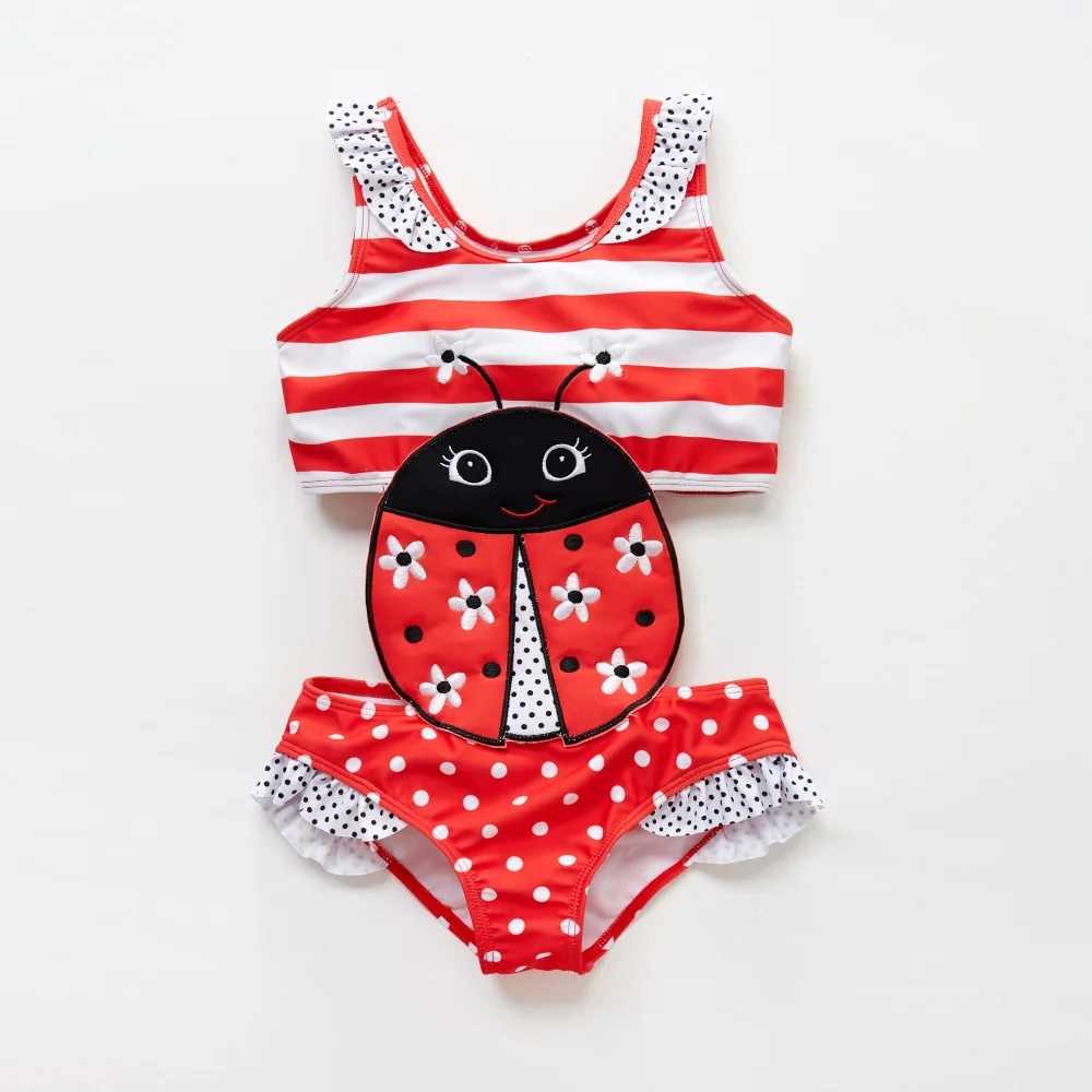 Honeyzone Child Swimsuit Pyjama Bimba Cute Bee Bikini Baby Girls Swimwear Summer Fashion Beach Suit 1-8T Swimwear Kids Naissance