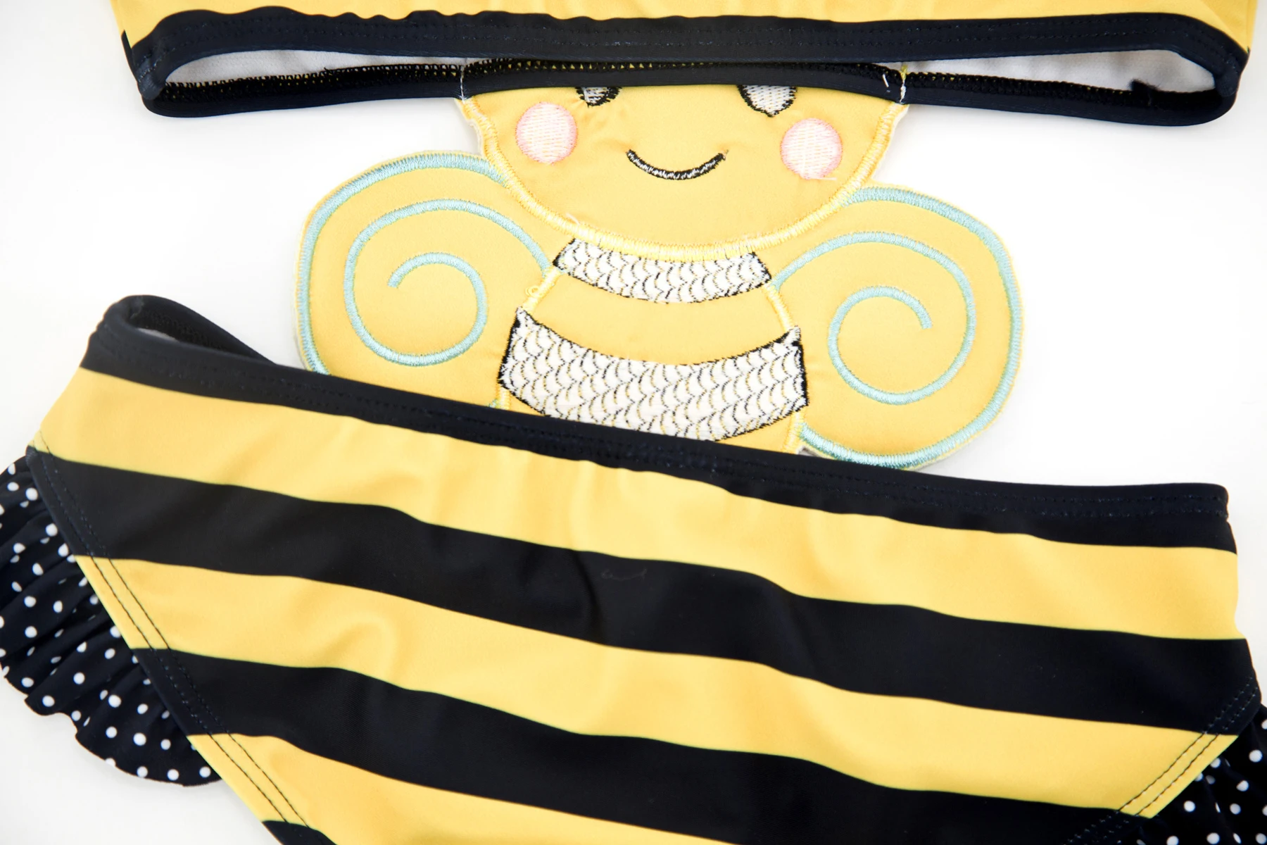 Honeyzone Child Swimsuit Pyjama Bimba Cute Bee Bikini Baby Girls Swimwear Summer Fashion Beach Suit 1-8T Swimwear Kids Naissance