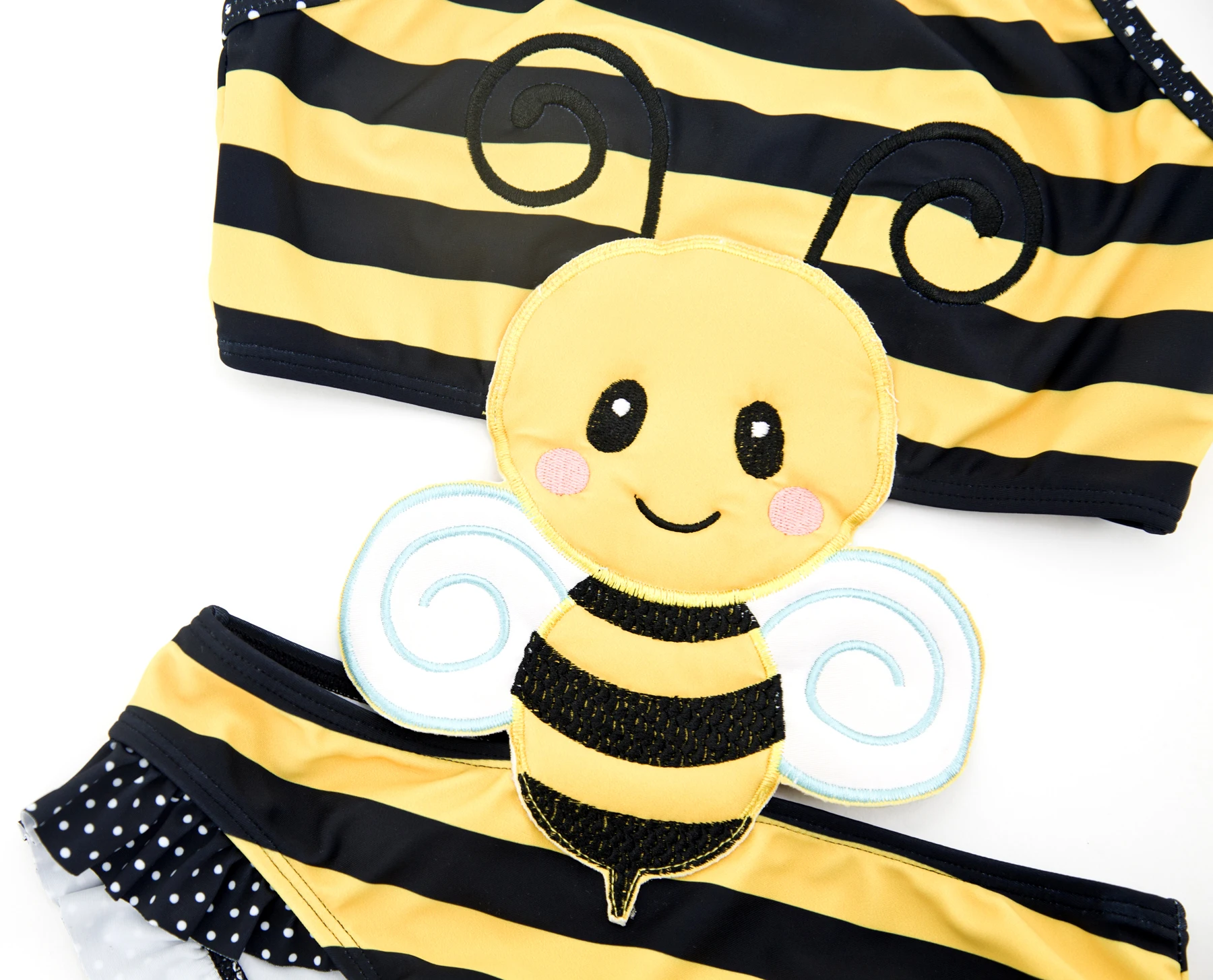 Honeyzone Child Swimsuit Pyjama Bimba Cute Bee Bikini Baby Girls Swimwear Summer Fashion Beach Suit 1-8T Swimwear Kids Naissance