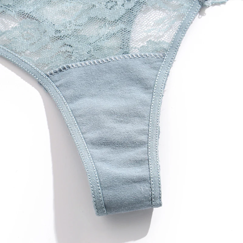Perspective Lace Panties Women Hollow Out Low-waist Underwear Thongs Female Underpants Breathable Lingerie Embroidery Intimates
