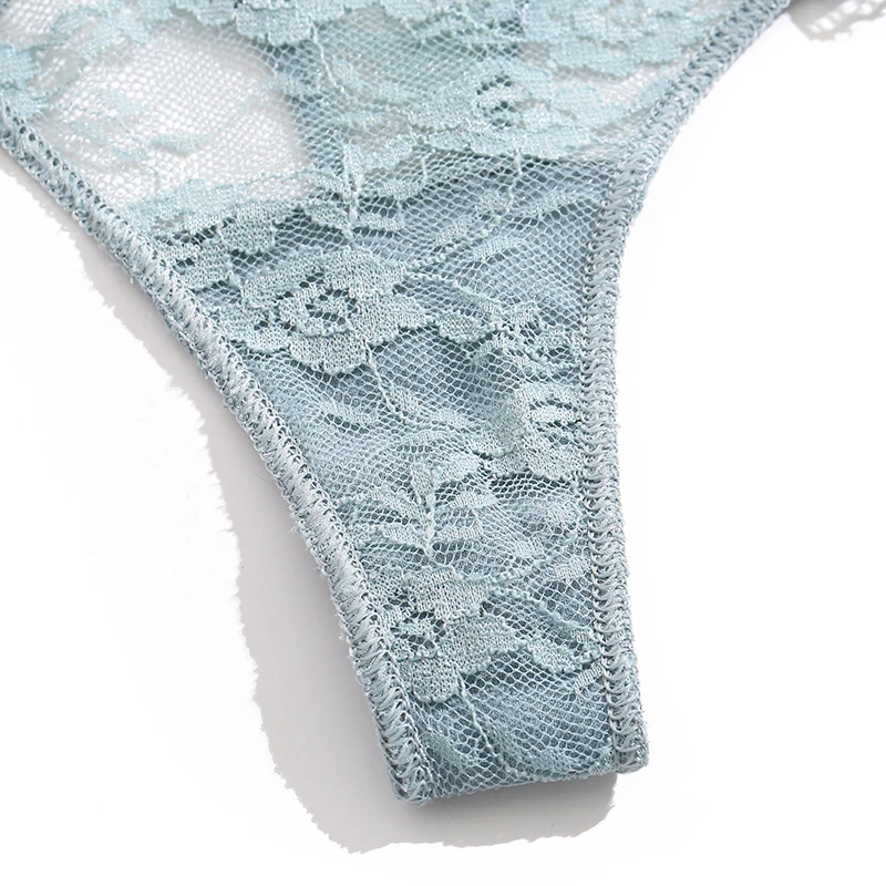 Perspective Lace Panties Women Hollow Out Low-waist Underwear Thongs Female Underpants Breathable Lingerie Embroidery Intimates
