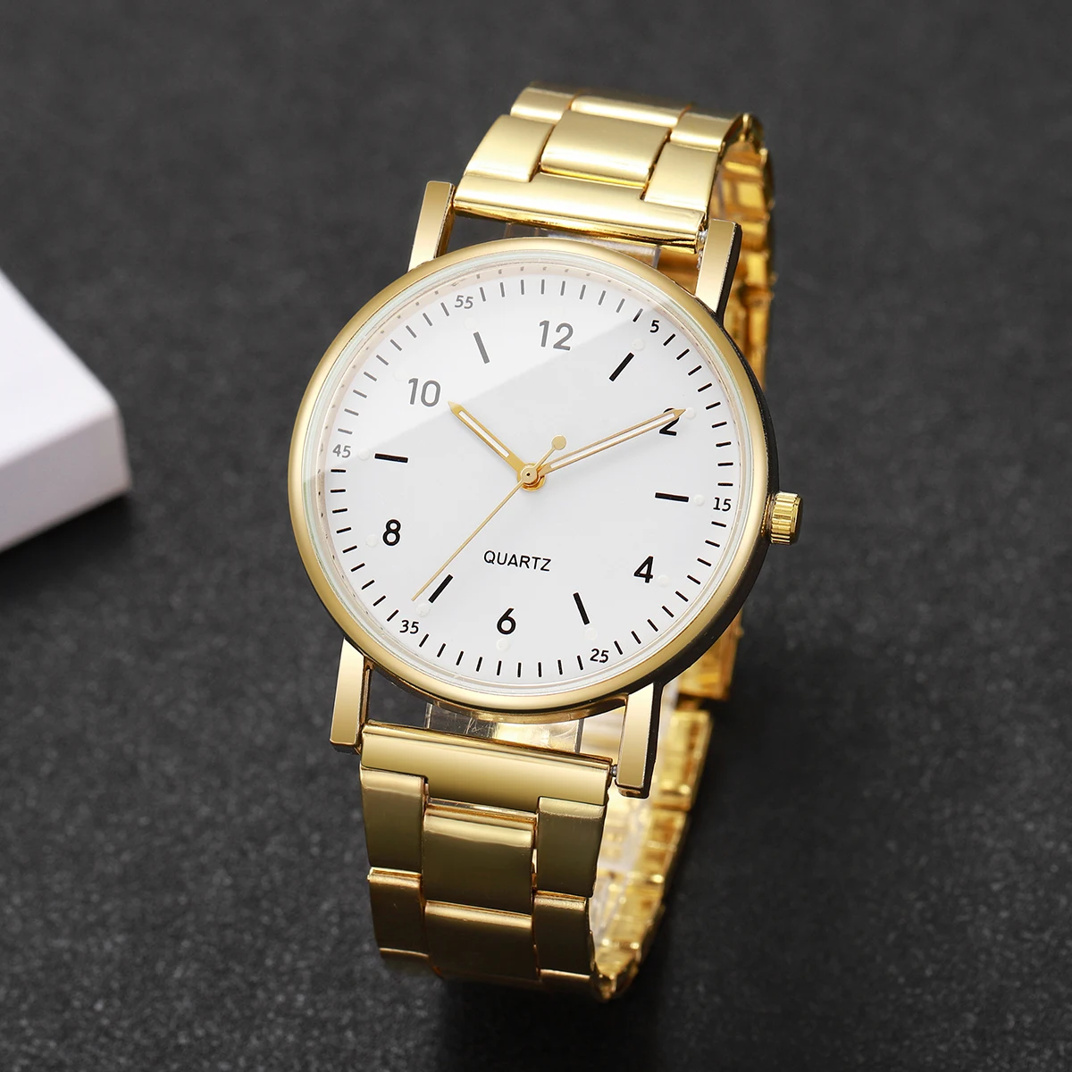 2/4PCS Fashion Arabic Dial Women Watches Simple Quaretz Wristwatch with Bracelets Set Reloj Mujer(Without Box)