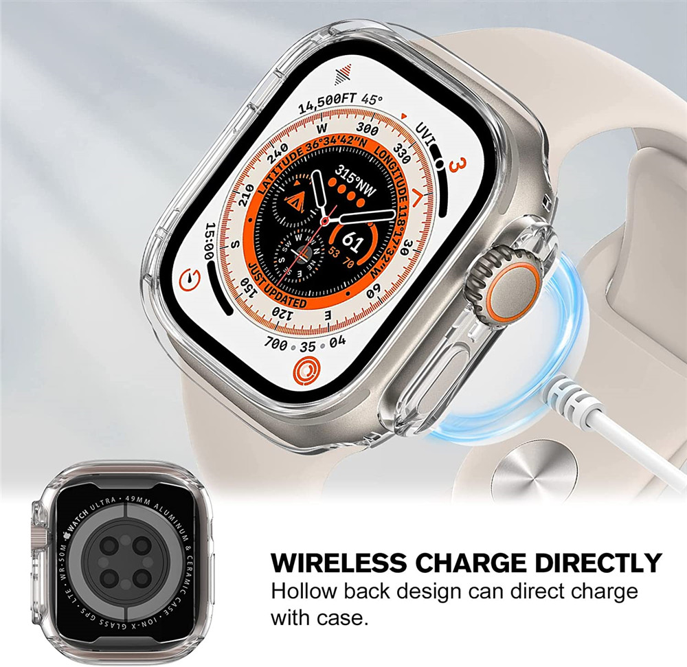 TPU Case Cover for Apple Watch Ultra 49mm Bumper NO Screen Protector Protective Scratch-Resistant Frame for iWatch 8 45mm 41mm