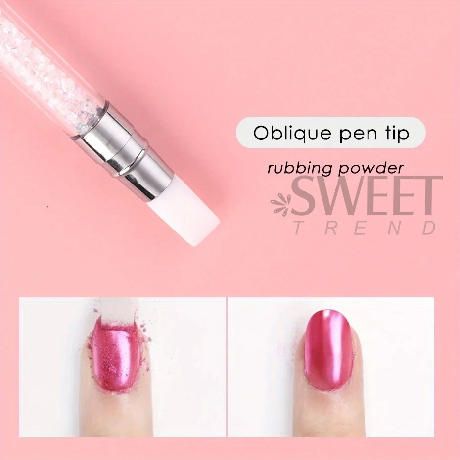 Double Head Silicone Nail Art Pen Carving Flower Sculpting Pen Adjustable Glue Stick Embossing Brush Professional Manicure Tools