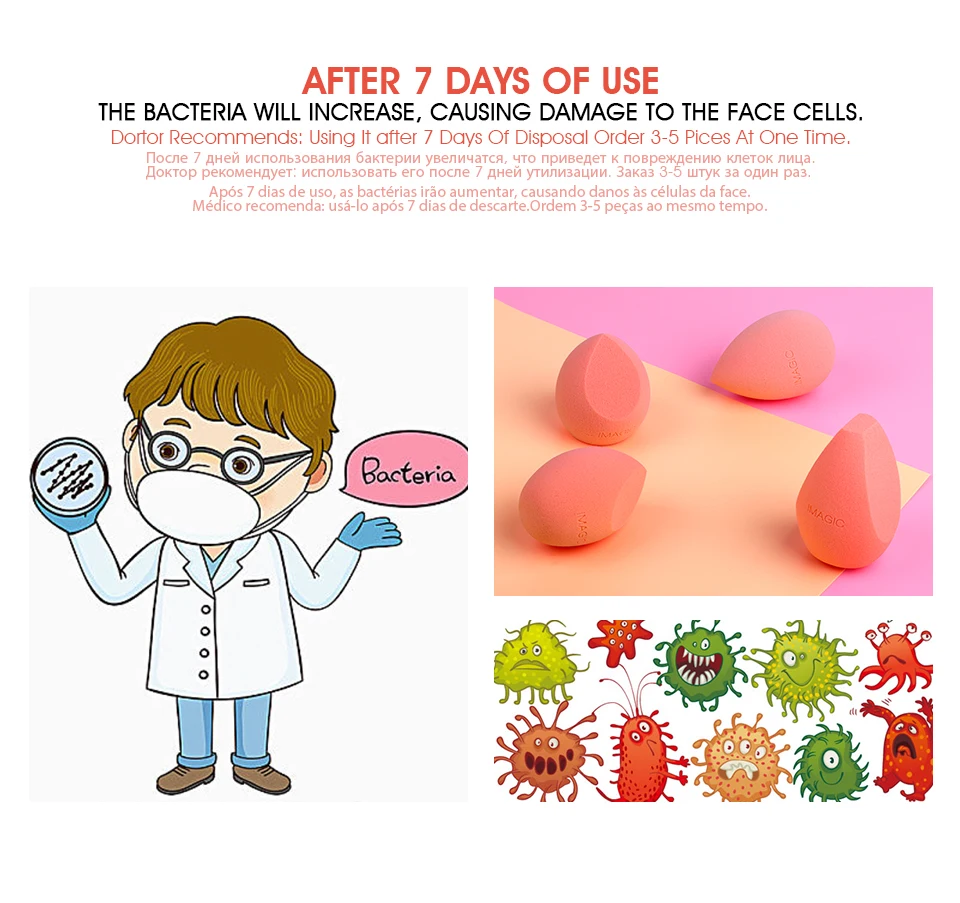 IMAGIC Beauty Sponge Face Wash Puff Gourd Water Drop Wet And Dry Makeup Tool