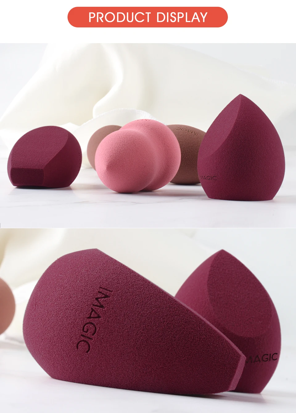 IMAGIC Beauty Sponge Face Wash Puff Gourd Water Drop Wet And Dry Makeup Tool