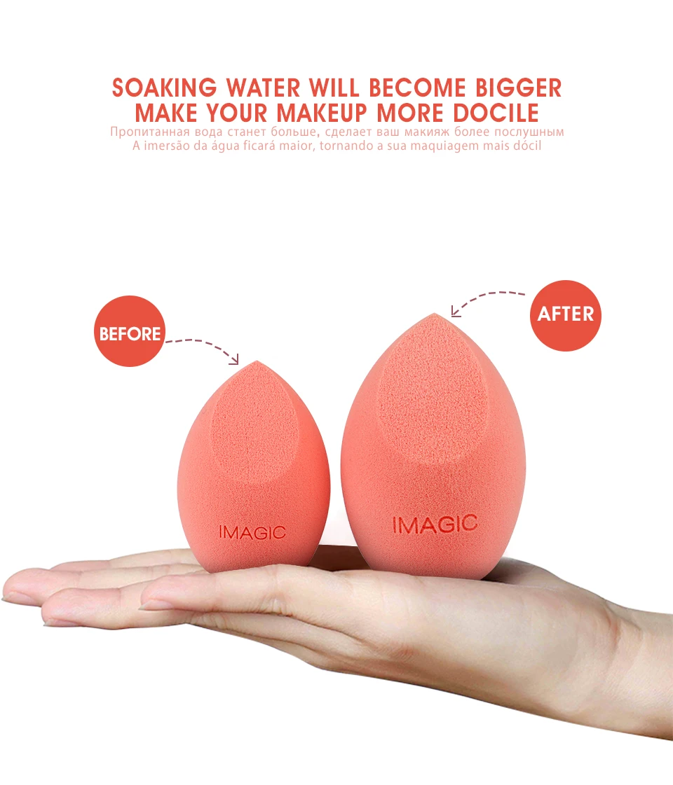 IMAGIC Beauty Sponge Face Wash Puff Gourd Water Drop Wet And Dry Makeup Tool