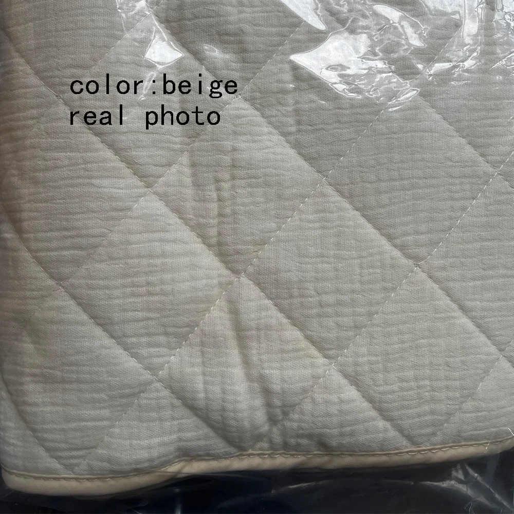 Bumpers In The Crib Crepe Plaid One-Piece Cradle Cushion Baby Bed Bar Protection Beige Cotton Soft Sleeping Baby Bed Bumper