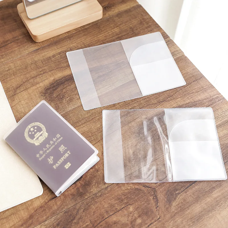 1pcs Passport Cover PVC Waterproof Case for Passport Wallet Business Credit Card Documents Holder Protective Pouch