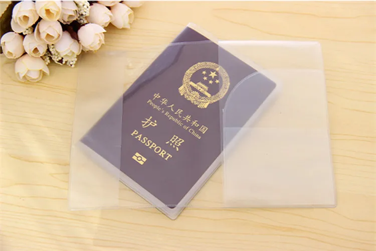 1pcs Passport Cover PVC Waterproof Case for Passport Wallet Business Credit Card Documents Holder Protective Pouch