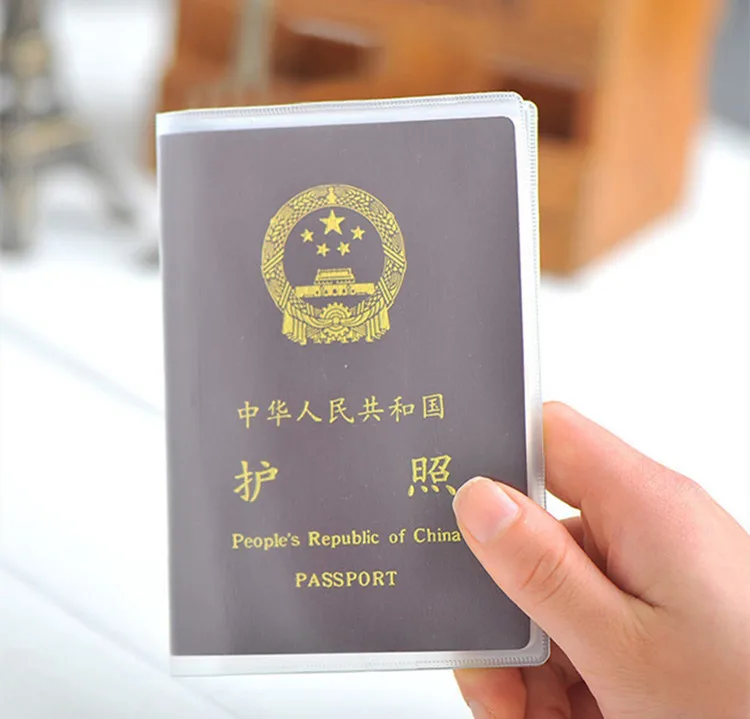 1pcs Passport Cover PVC Waterproof Case for Passport Wallet Business Credit Card Documents Holder Protective Pouch