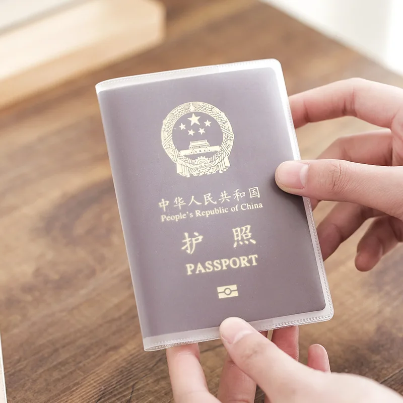 1pcs Passport Cover PVC Waterproof Case for Passport Wallet Business Credit Card Documents Holder Protective Pouch