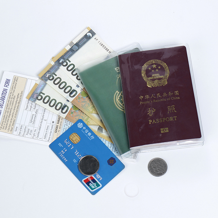 1pcs Passport Cover PVC Waterproof Case for Passport Wallet Business Credit Card Documents Holder Protective Pouch
