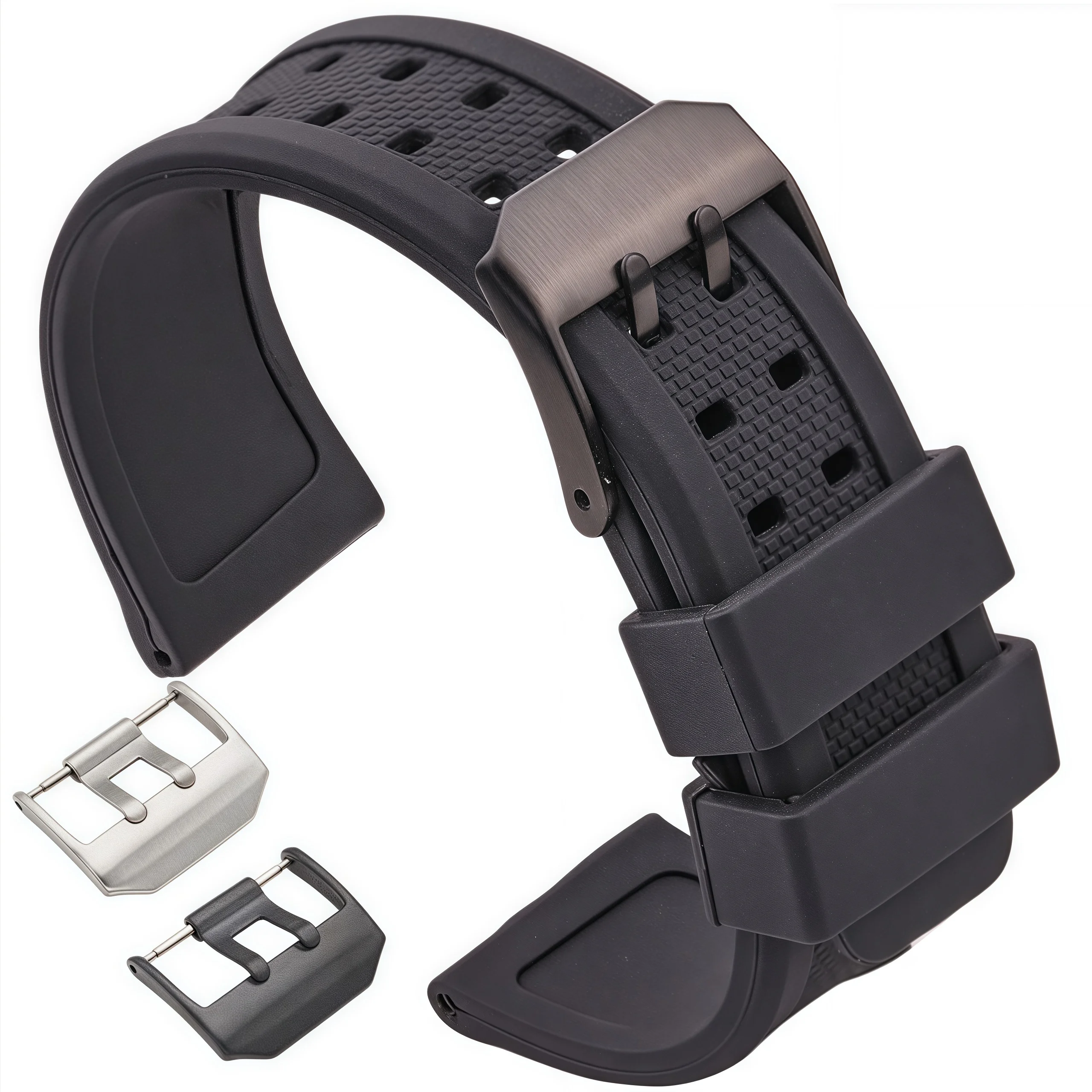 Rubber Watch Band for Luminox 7251 3050 Silicone Strap Men Black Watchband 23mm