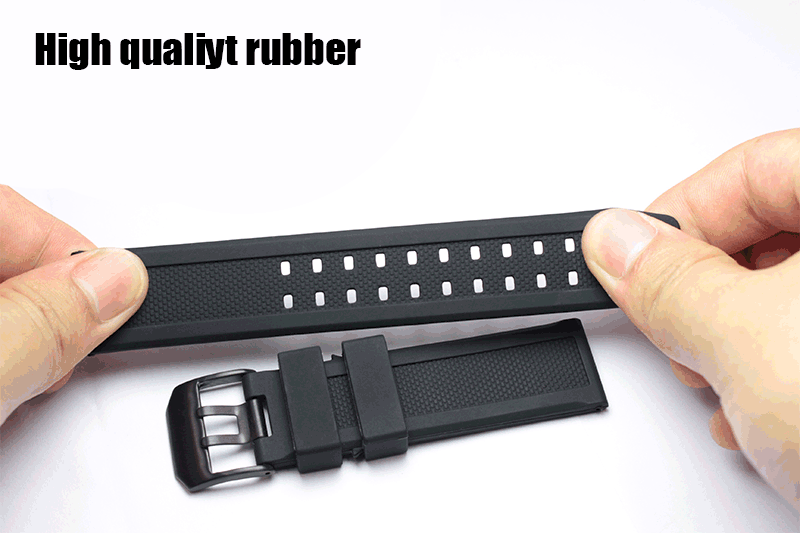 Rubber Watch Band for Luminox 7251 3050 Silicone Strap Men Black Watchband 23mm