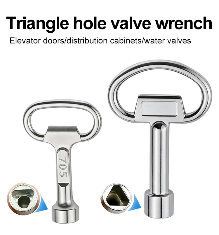 1 Way Service Utility Key Plumber Keys Triangle For Gas Electric Meter Cabinets