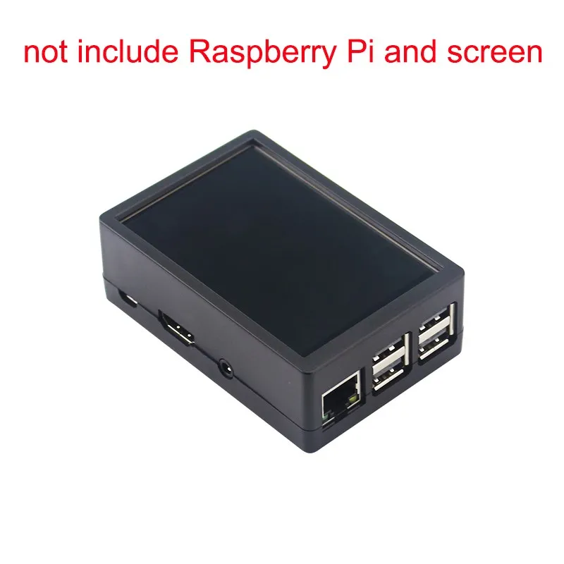 Raspberry Pi 3B Plus Case Plastic ABS Case Shell Box Optional Cooling Fan for Raspberry Pi 3B+/3B Use with 3.5 Inch Screen
