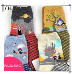 CHAOZHU  Japanese Korean High School Girls High Socks Loose Solid Colors Double Needles Knitting Cotton Long Socks For Women