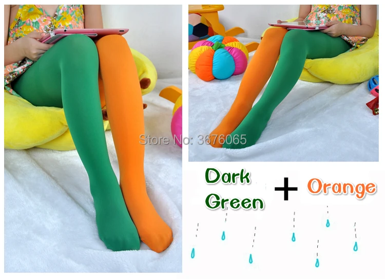 Girls Candy Color Tights for Baby Kids Cute Velvet Pantyhose Contrast Combination Color Girl Spring/Autumn Warm Dance Stockings