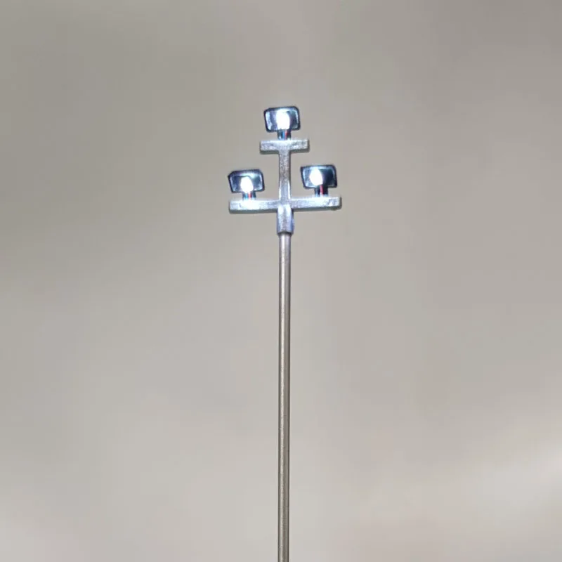 Ho Scale Model Lamp Tower Lighting 12v Model Lights Layout Lamppost Train Playground Stadium Overhead Light Warm/cold White