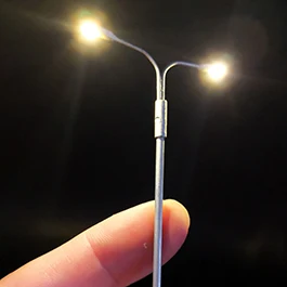 Ho Scale Model Lamp Tower Lighting 12v Model Lights Layout Lamppost Train Playground Stadium Overhead Light Warm/cold White