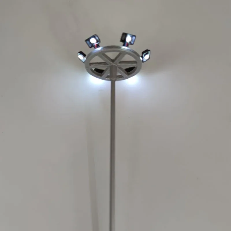 Ho Scale Model Lamp Tower Lighting 12v Model Lights Layout Lamppost Train Playground Stadium Overhead Light Warm/cold White