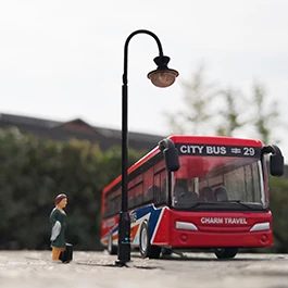 Ho Scale Model Lamp Tower Lighting 12v Model Lights Layout Lamppost Train Playground Stadium Overhead Light Warm/cold White
