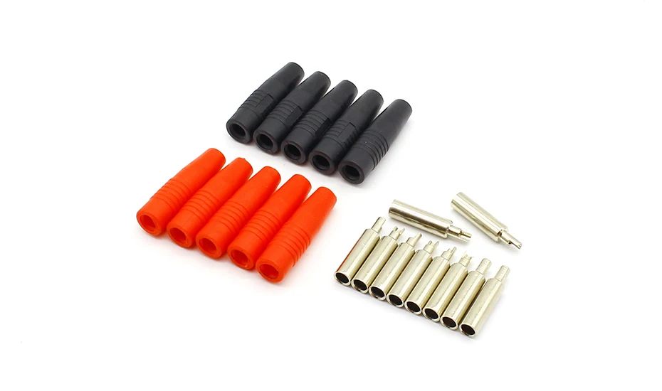 10Pcs Brass 4mm Banana Female Insulated Jack Plug Wire Solder Connector