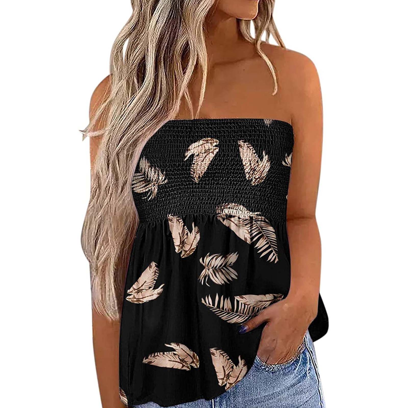 2022 Women Sexy Tube Top Summer Women Casual Tank Crop Tops Solid Color Elastic Design Backless Breathable Strapless Tops