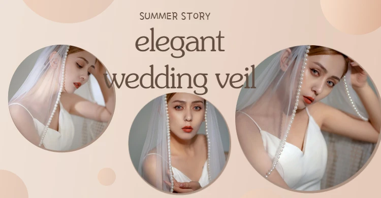 TOPQUEEN V134 Delicate Wedding Veils For Bride Pearls Wedding Veil With Crystals Edge Bridal Veils Wedding Crystal Beaded