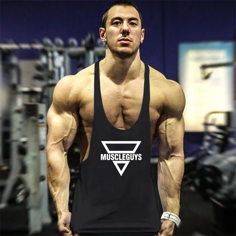 2024 New Bodybuilding Stringer Tank Top Men Fitness Clothing Gyms Shirt Brand Muscle vest Workout Cotton Regatas Masculino