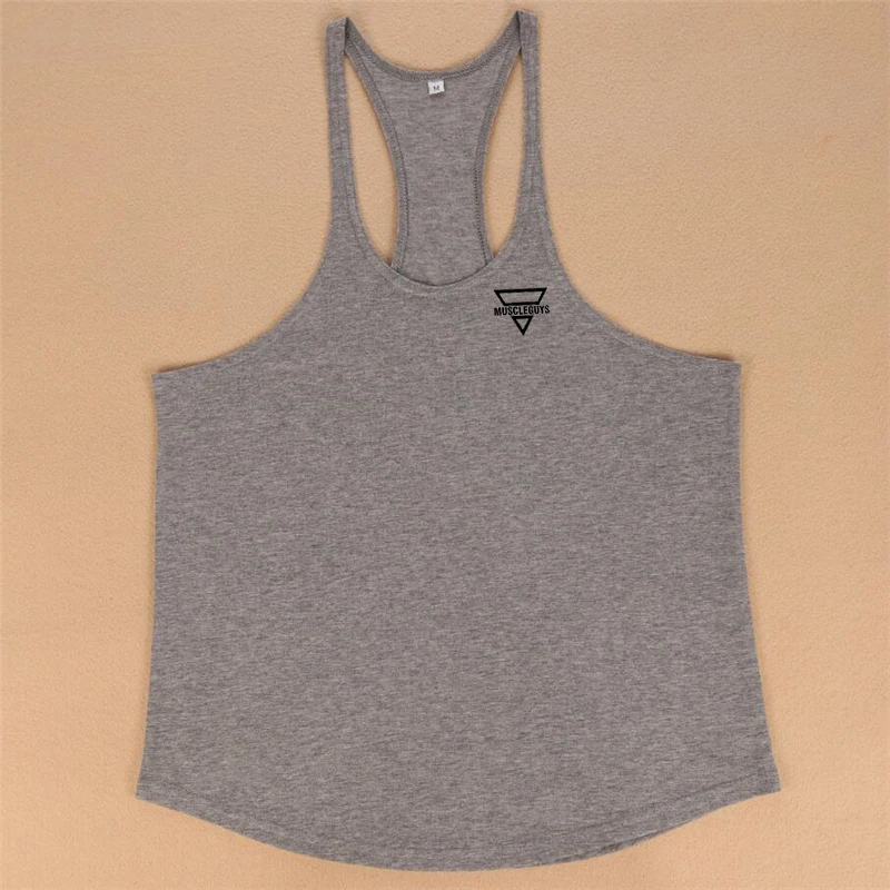 2024 New Bodybuilding Stringer Tank Top Men Fitness Clothing Gyms Shirt Brand Muscle vest Workout Cotton Regatas Masculino