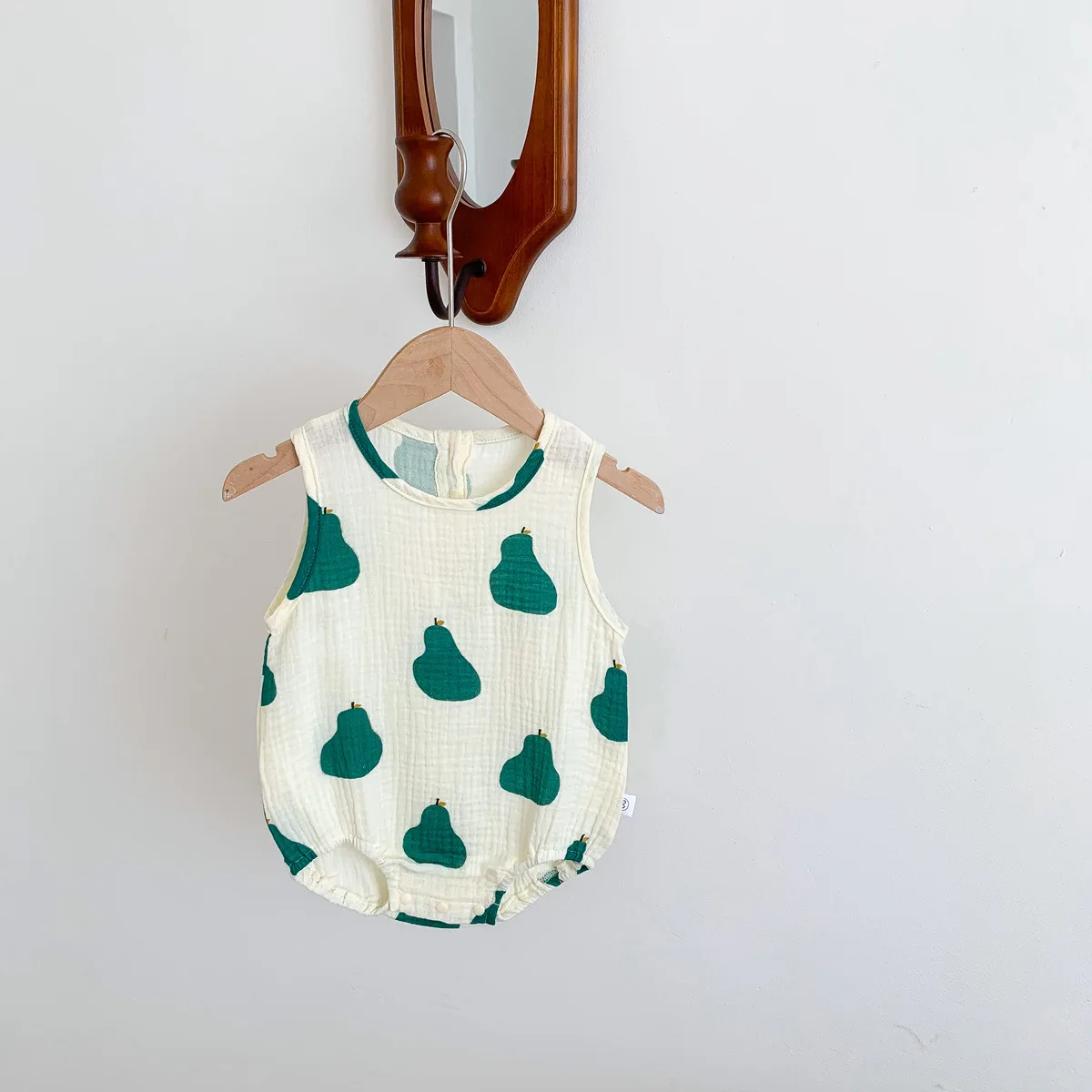 2025 New In Summer Infant Newborn Baby Girls Boys Wrinkle Cloth Cotton Outfits Kids Casual Jumpsuits Toddler Bodysuits