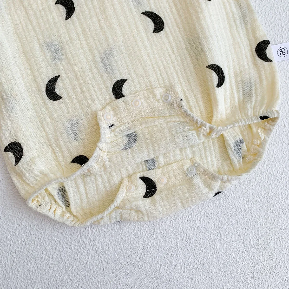 2025 New In Summer Infant Newborn Baby Girls Boys Wrinkle Cloth Cotton Outfits Kids Casual Jumpsuits Toddler Bodysuits