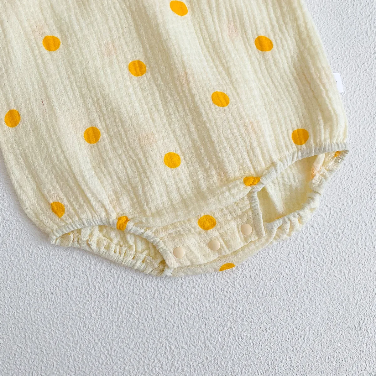 2025 New In Summer Infant Newborn Baby Girls Boys Wrinkle Cloth Cotton Outfits Kids Casual Jumpsuits Toddler Bodysuits