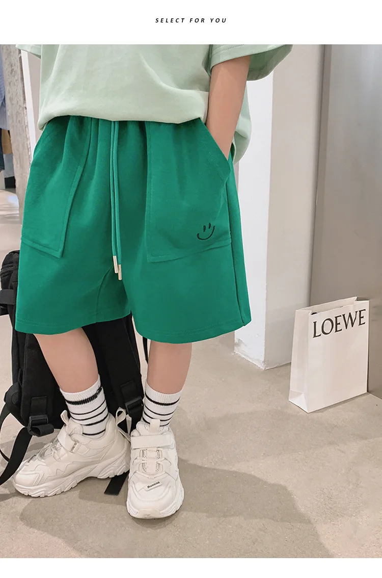 Children Shorts Casual Loose Pants for Kids Candy Color Boys Trousers Teenager Sports Joggers Baby Shool Clothing