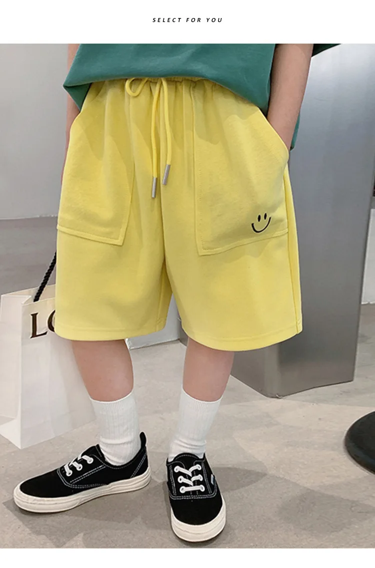 Children Shorts Casual Loose Pants for Kids Candy Color Boys Trousers Teenager Sports Joggers Baby Shool Clothing