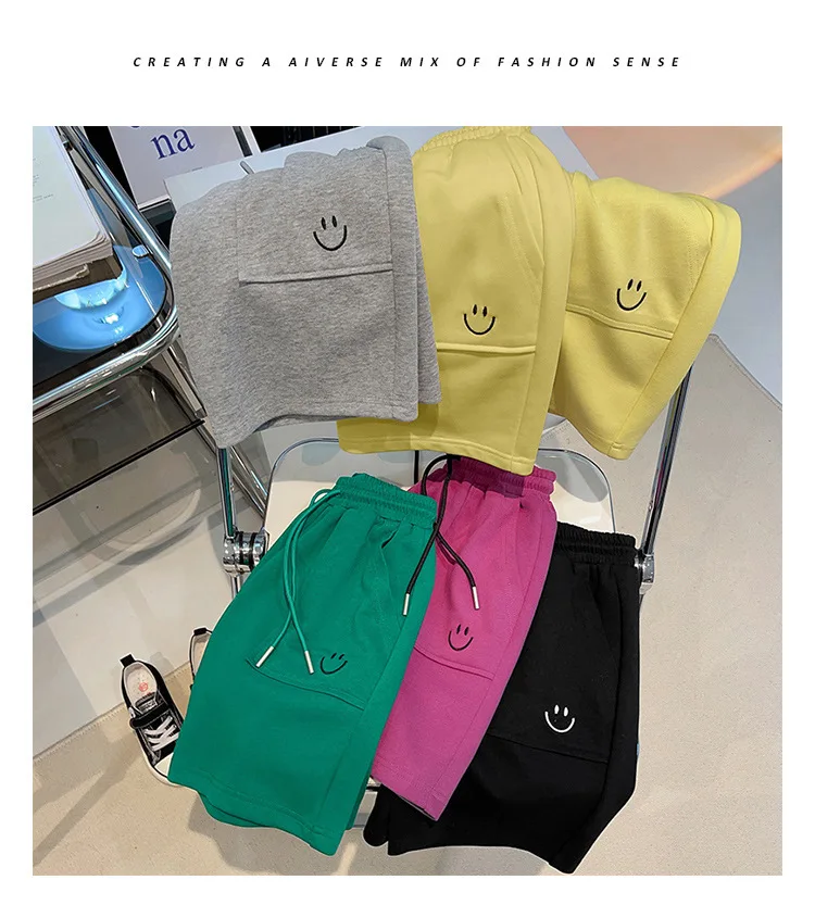 Children Shorts Casual Loose Pants for Kids Candy Color Boys Trousers Teenager Sports Joggers Baby Shool Clothing