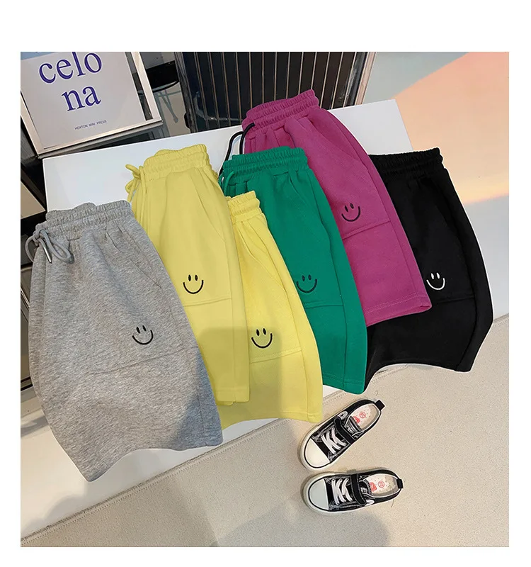 Children Shorts Casual Loose Pants for Kids Candy Color Boys Trousers Teenager Sports Joggers Baby Shool Clothing