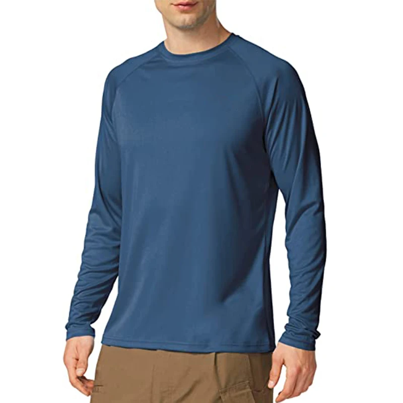Men's Sun Protection Shirts Summer UPF 50+ Long Sleeve Quick Dry Men Shirts Breathable Hiking Fish Performance Tops UV-Proof