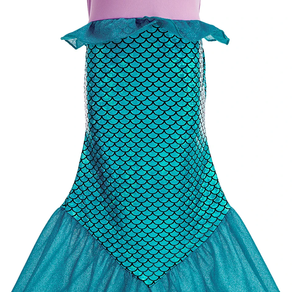 Kids Belle Costume Girl Halloween Princess Cosplay Party Dress Children Rapunzel Cinderella Anna Elsa Encanto Birthday Clothes