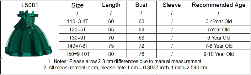 3-10 Years Kids Christmas Party Dresses For Girls Appliques Flower Elegant Wedding Dress With Bow Children Birthday Prom Gown