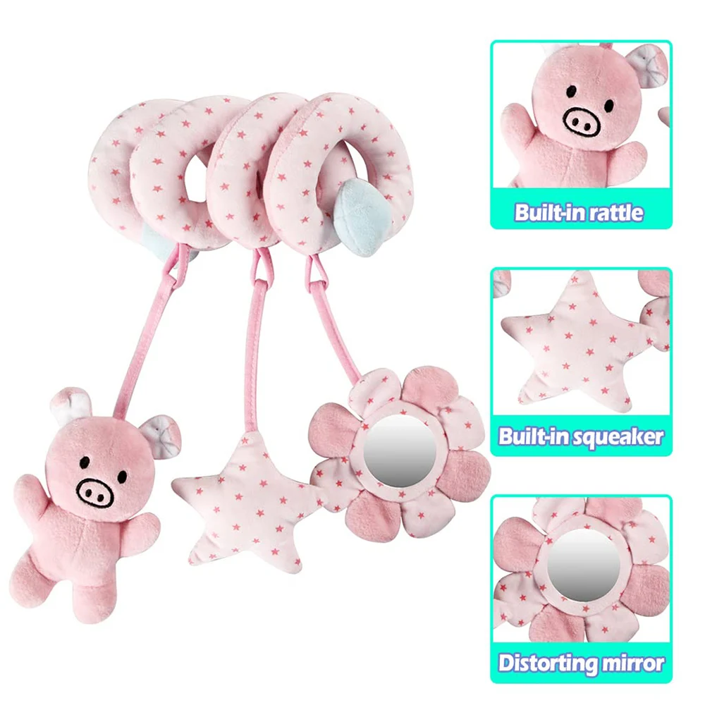 Sensory Baby Plush Rattle Toys Stroller Musical Mobile Hanging Toys Baby Rattles Mobiles Babies Newborns Games Toy 0 6 12 Months