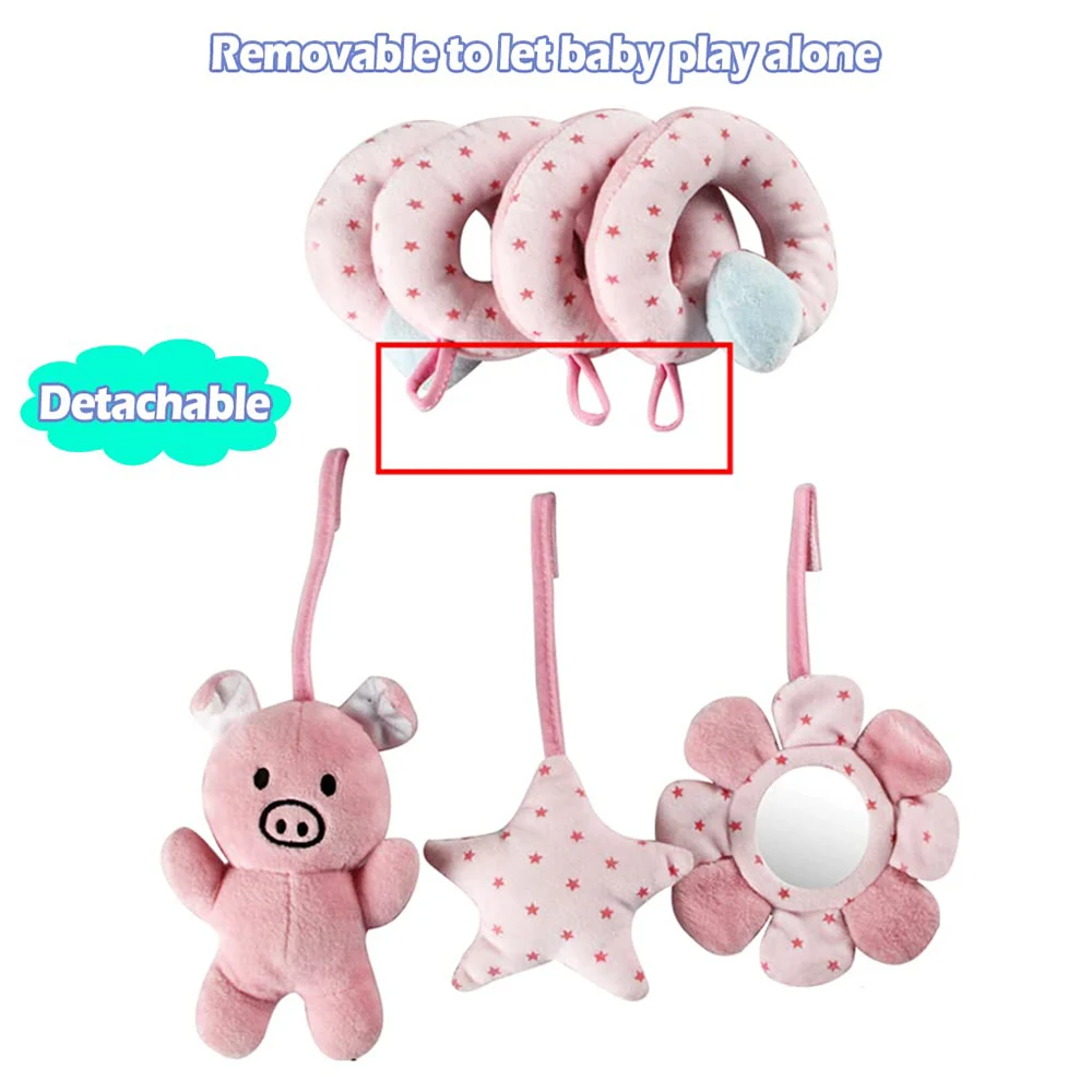 Sensory Baby Plush Rattle Toys Stroller Musical Mobile Hanging Toys Baby Rattles Mobiles Babies Newborns Games Toy 0 6 12 Months