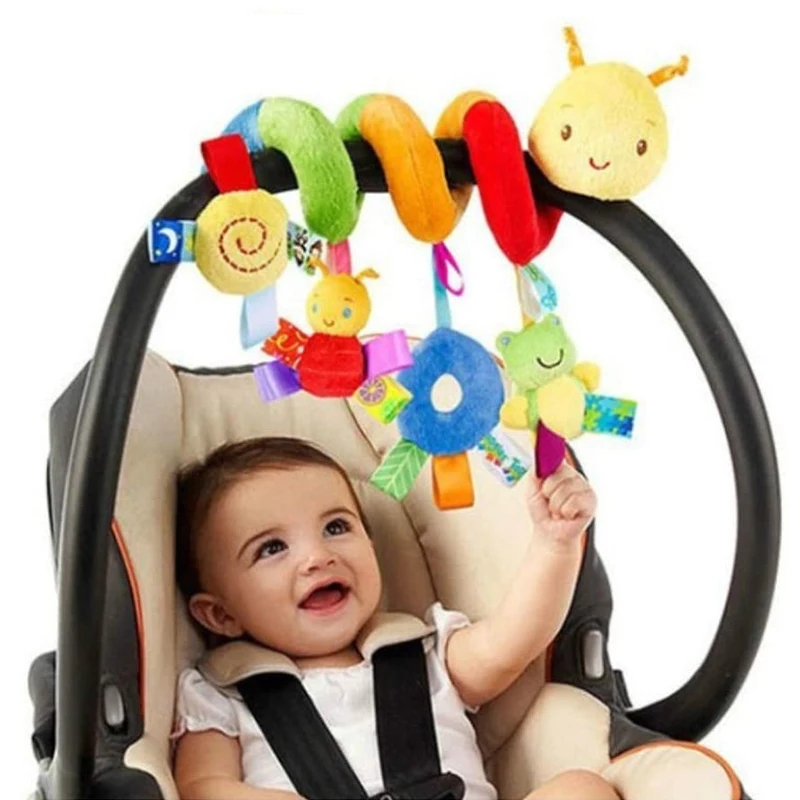 Sensory Baby Plush Rattle Toys Stroller Musical Mobile Hanging Toys Baby Rattles Mobiles Babies Newborns Games Toy 0 6 12 Months