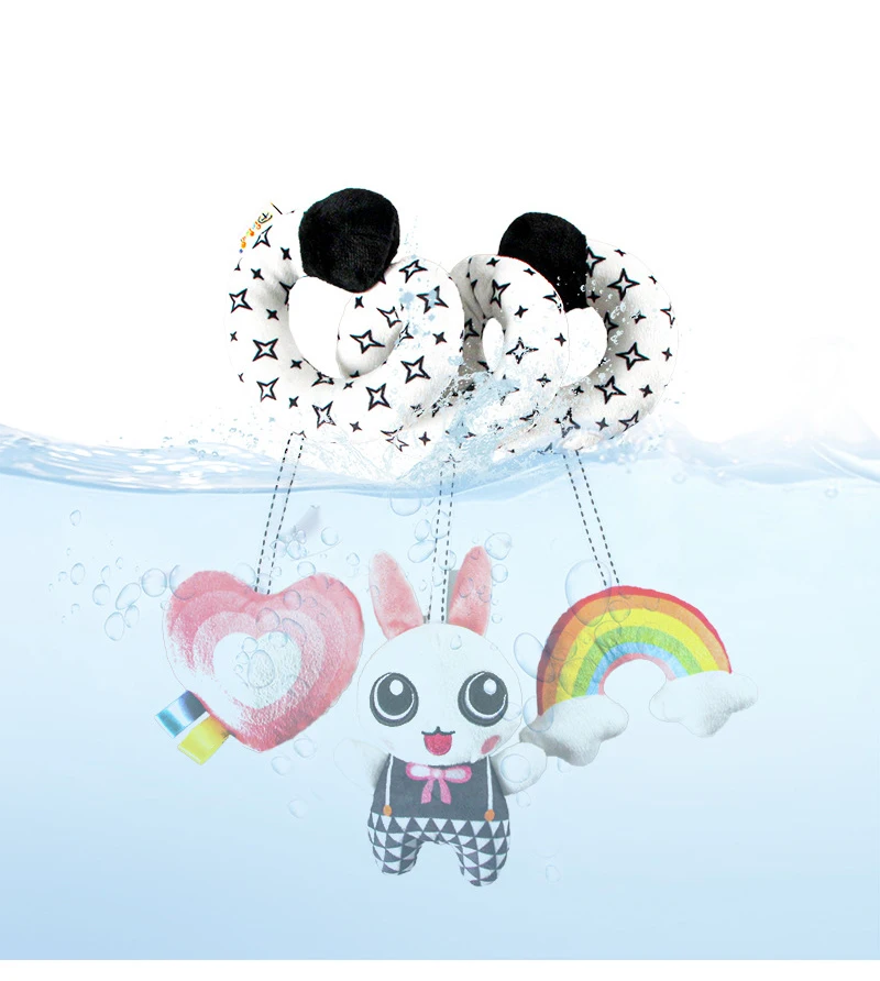 Sensory Baby Plush Rattle Toys Stroller Musical Mobile Hanging Toys Baby Rattles Mobiles Babies Newborns Games Toy 0 6 12 Months