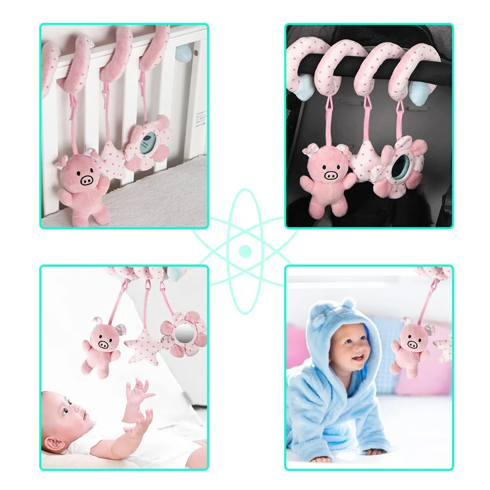 Sensory Baby Plush Rattle Toys Stroller Musical Mobile Hanging Toys Baby Rattles Mobiles Babies Newborns Games Toy 0 6 12 Months