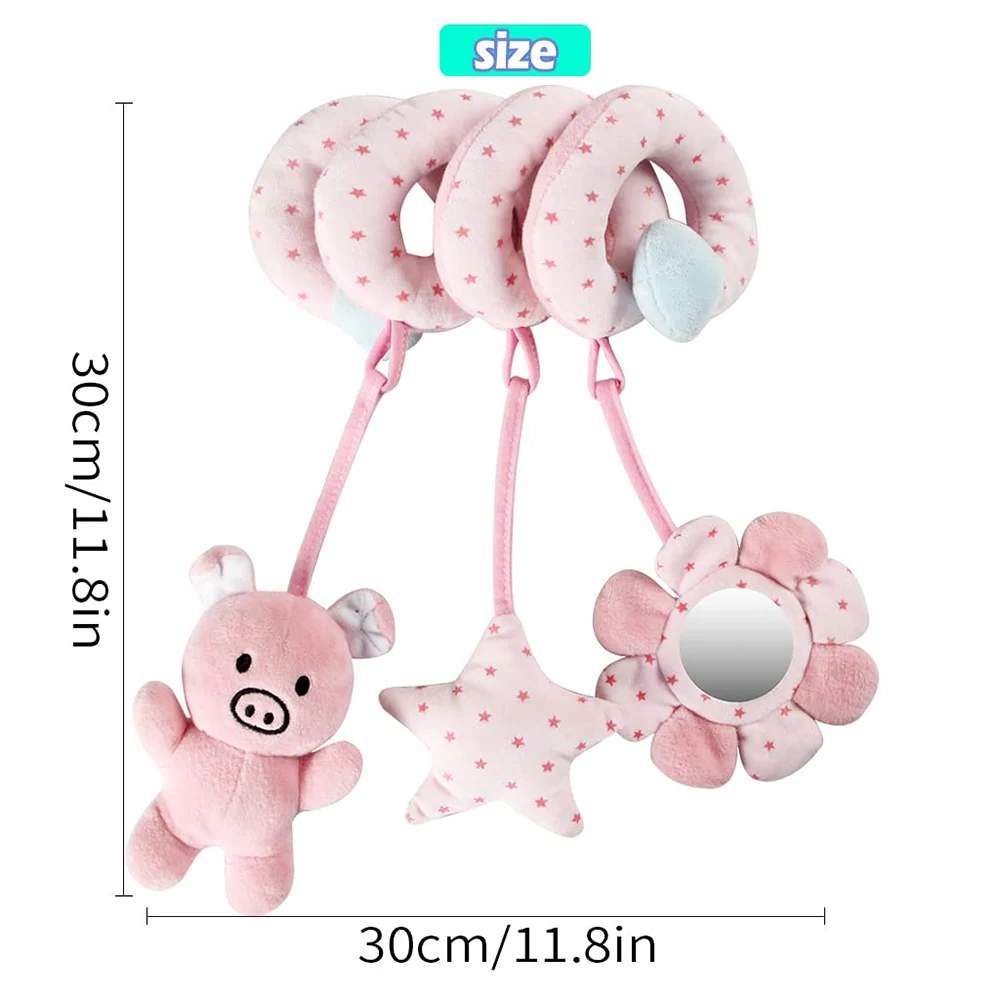 Sensory Baby Plush Rattle Toys Stroller Musical Mobile Hanging Toys Baby Rattles Mobiles Babies Newborns Games Toy 0 6 12 Months