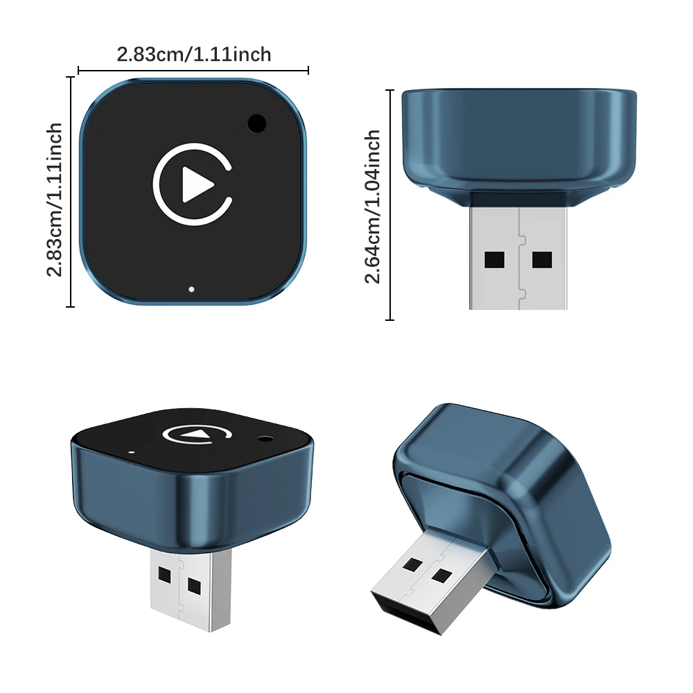 2026 Wireless CarPlay Adapter 2-in-1 Wired to Wireless Dongle for Apple & Android Auto Plug and Play Universal Car Accessory