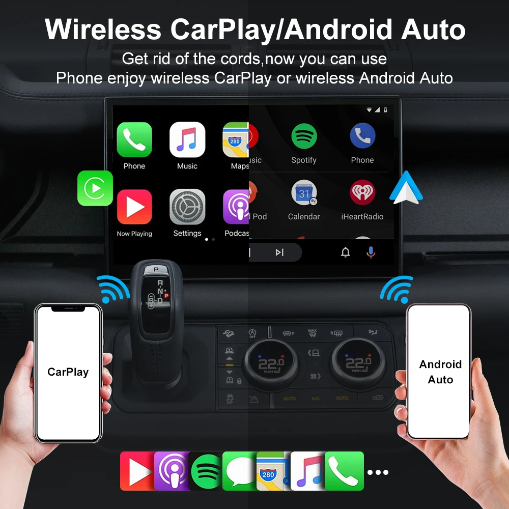 2026 Wireless CarPlay Adapter 2-in-1 Wired to Wireless Dongle for Apple & Android Auto Plug and Play Universal Car Accessory